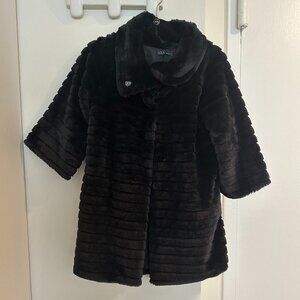 Black Faux Fur Jacket - Lola